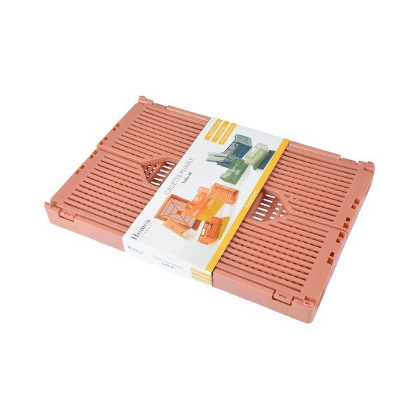 Plastový úložný box v lososovej farbe 30x20x11.5 cm – Homéa-image-1