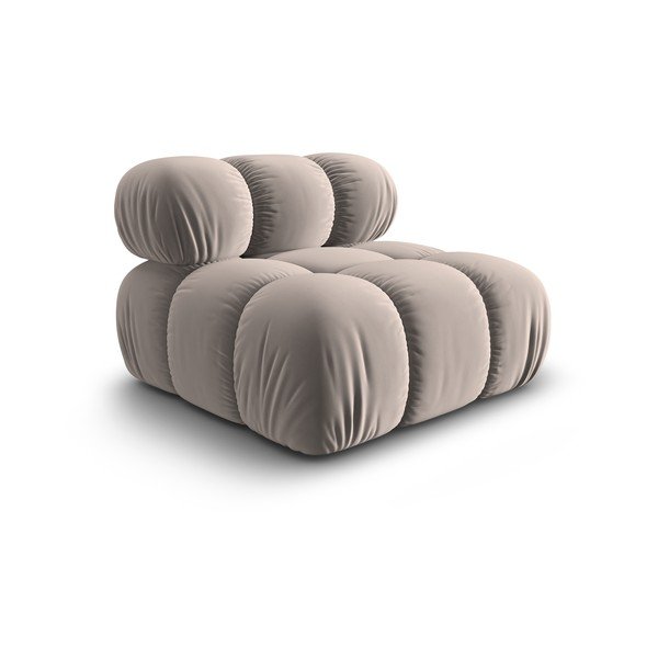 Svetlohnedý zamatový modul pohovky (stredový diel) Bellis – Micadoni -image-3