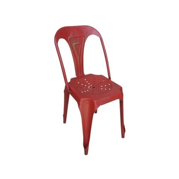Kovová stolička Chaise Rouge