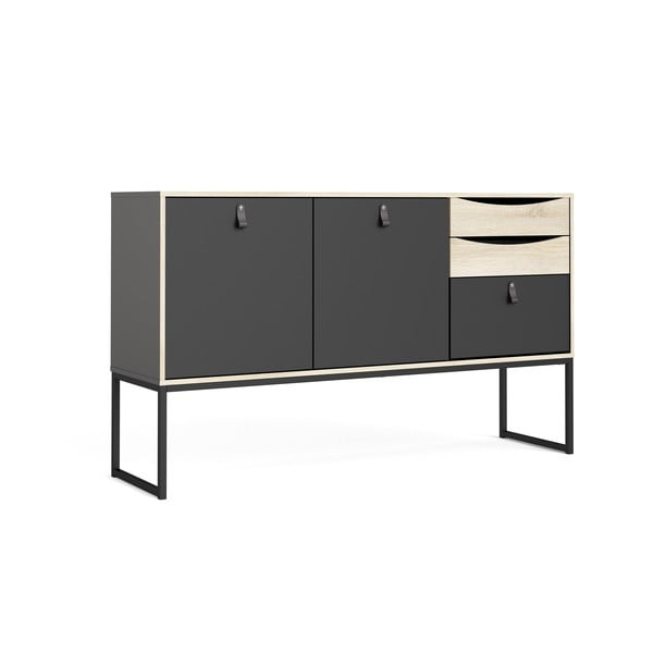 Čierna komoda Tvilum Stubbe, 147 x 87 cm-image-2