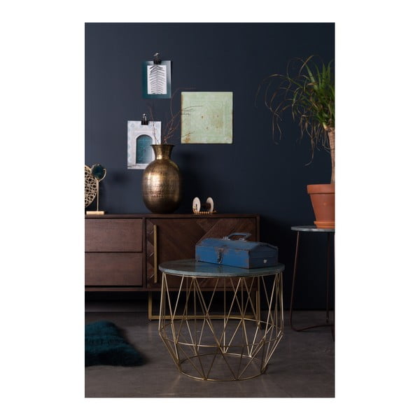 Odkladací stolík s mramorovou doskou Dutchbone, ⌀ 51 cm-image-4