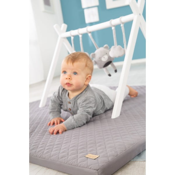 Tmavosivá detská hracia podložka 120x120 cm Style – Roba-image-3