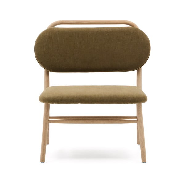 Zelené ženilkové kreslo Helda – Kave Home-image-2