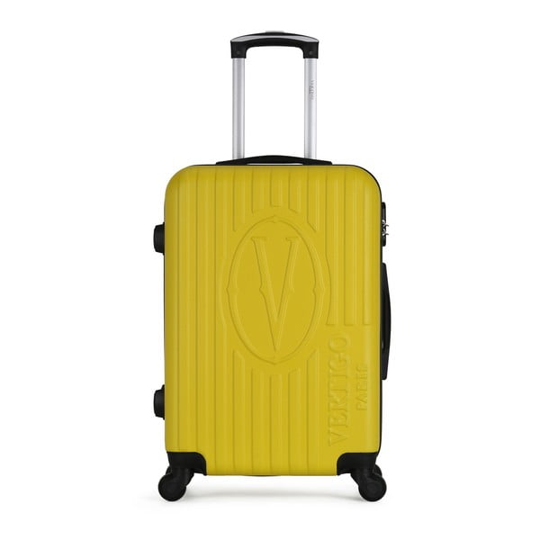 Žltý cestovný kufor na kolieskach VERTIGO Valise Grand Cadenas Integre Malo, 33 × 52 cm
