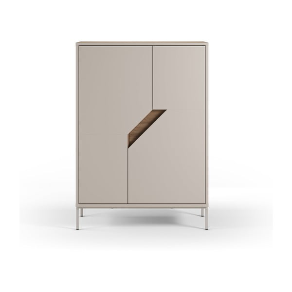 Komoda v dekore duba v krémovo-prírodnej farbe 85x120x40 cm Lilou – Marckeric