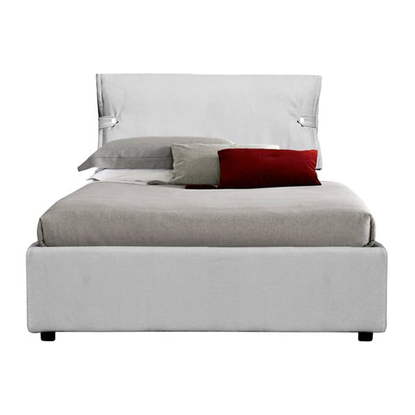 Sivá jednolôžková posteľ s úložným priestorom 13Casa Feeling, 90 × 190 cm