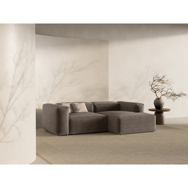 Hnedá rohová pohovka (pravý roh/s leňoškou) Bergamo – Cosmopolitan Design-image-1