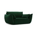 Tmavozelené zamatové kreslo Vanda – Mazzini Sofas