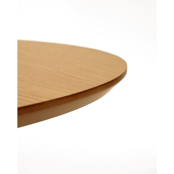 Okrúhly rozkladací jedálenský stôl v dekore duba v prírodnej farbe ø 160 cm Oqui – Kave Home-image-4