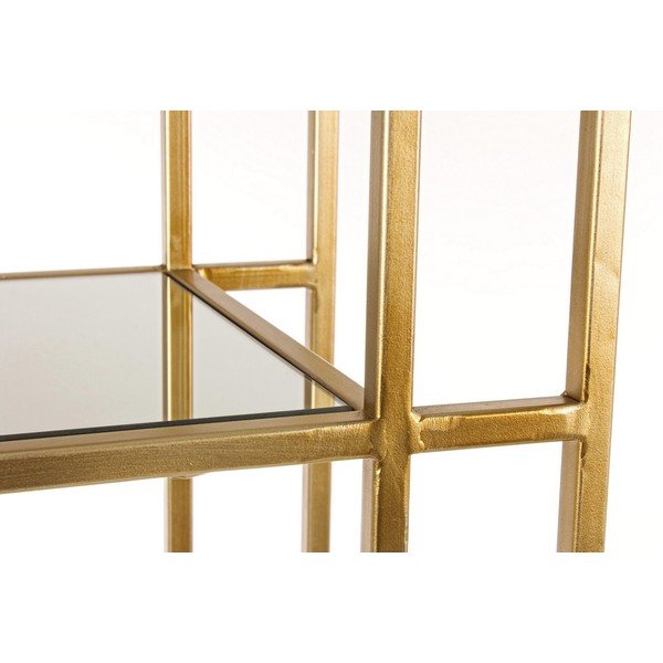 Oceľová knižnica v zlatej farbe 68x172,5x28 cm Elenor – Bizzotto-image-4