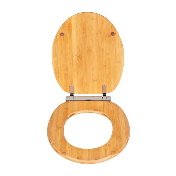 Drevená záchodová doska s ľahkým zatváraním Wenko Bambusa, 35 x 41 cm-image-1