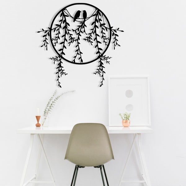 Kovová nástenná dekorácia 45x44 cm Lovebirds – Wallity-image-2