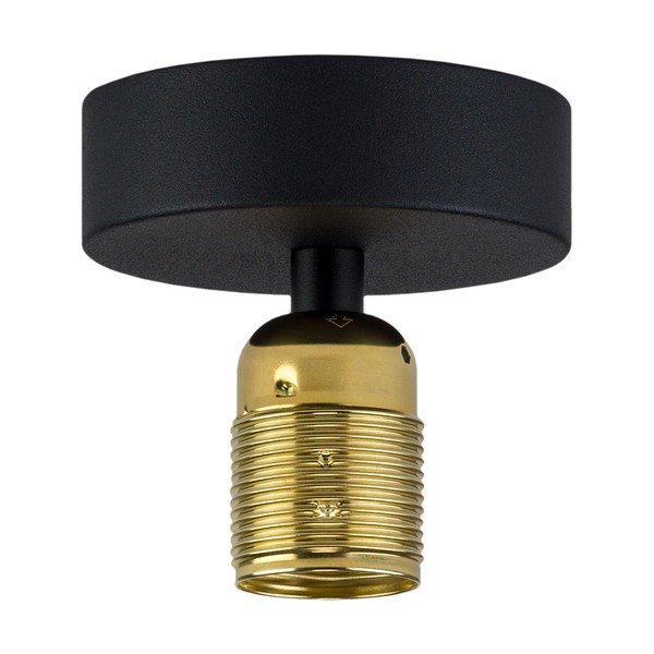 Čierne stropné svietidlo so zlatou objímkou Sotto Luce Uno-image-2
