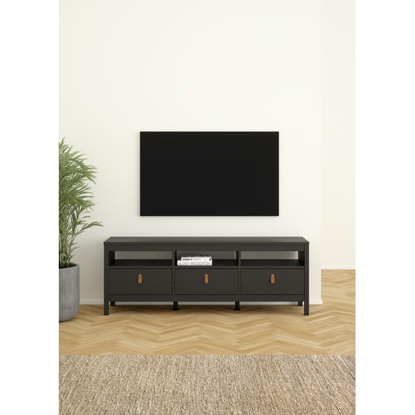 Čierny TV stolík 151x54 cm Madrid – Tvilum-image-1