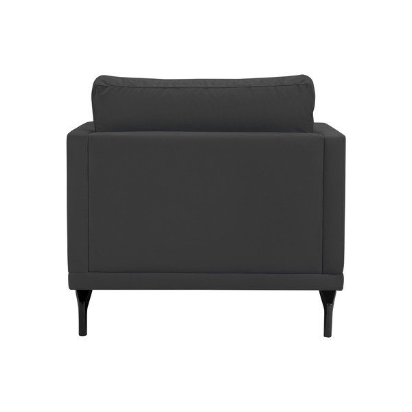 Tmavosivé kreslo s podnožou v čiernej farbe Windsor & Co Sofas Jupiter-image-3