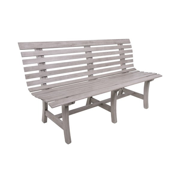 Sivá drevená záhradná lavica Mandalay – Garden Pleasure