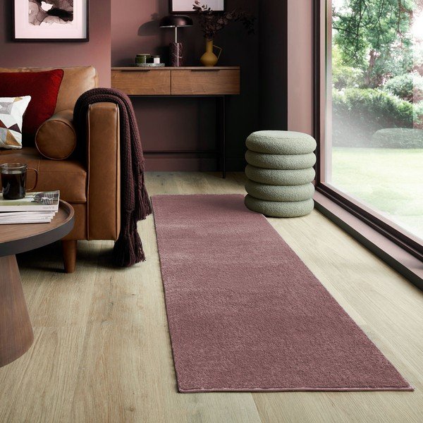 Ružový behúň z recyklovaných vlákien 60x230 cm Sheen – Flair Rugs-image-1