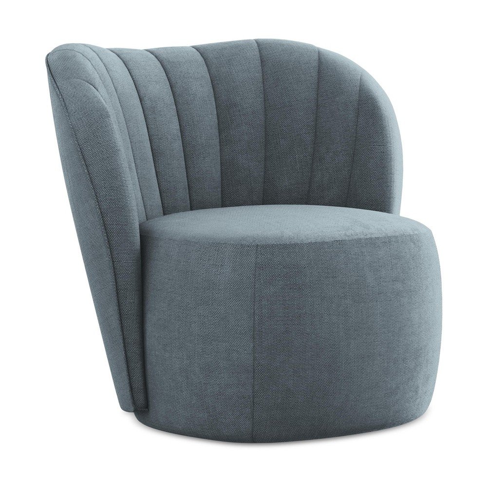 Modré ženilkové kreslo Keloa – Makamii