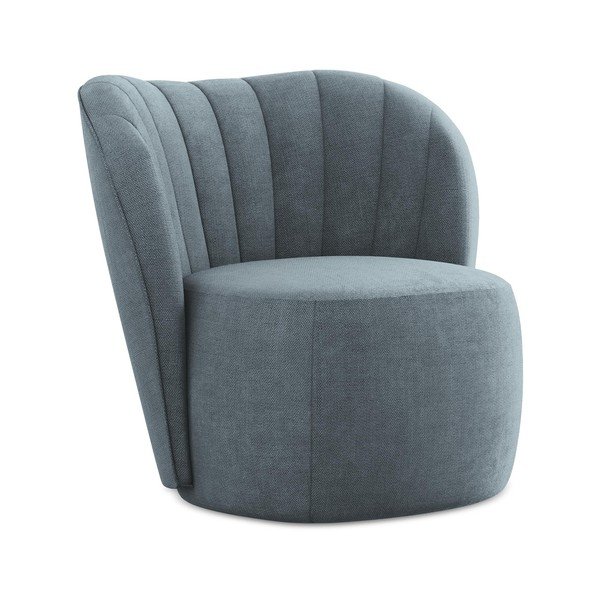 Modré ženilkové kreslo Keloa – Makamii