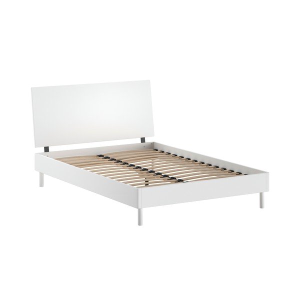 Biela dvojlôžková posteľ z bukového dreva s roštom 140x200 cm Forrest – Vipack