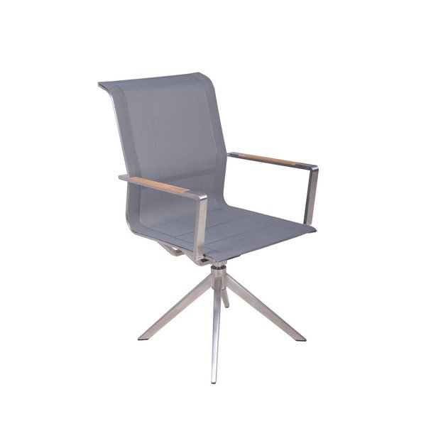 Sivá kovová záhradná stolička Salida – Garden Pleasure