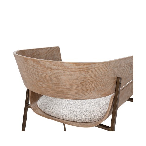 Čalúnené jedálenské kreslá v súprave s podrúčkami 2 ks v prírodnej farbe Naia – MOME-image-3