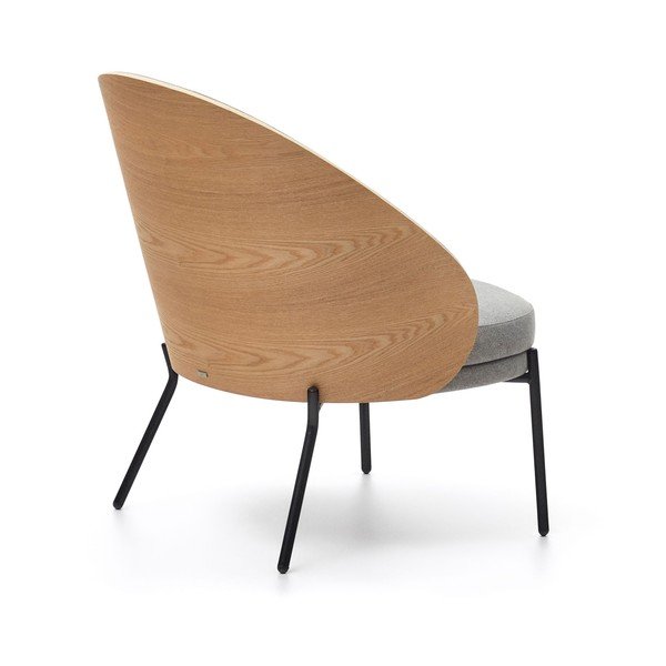 Kreslo v sivo-prírodnej farbe Eamy – Kave Home-image-4