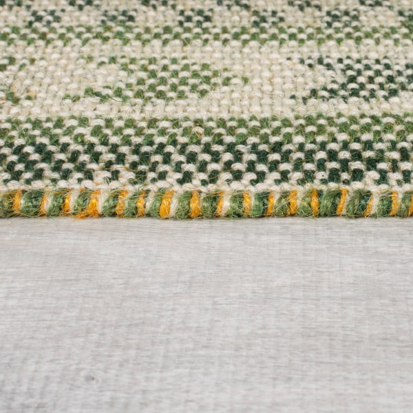 Zelený koberec s prímesou juty 120x170 cm Mara Jute Border – Flair Rugs-image-4