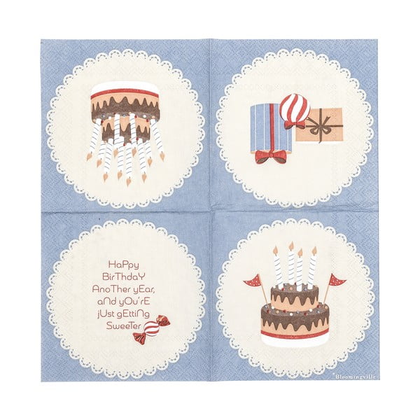 Papierové obrúsky v súprave 20 ks Oscar – Bloomingville Mini-image-4