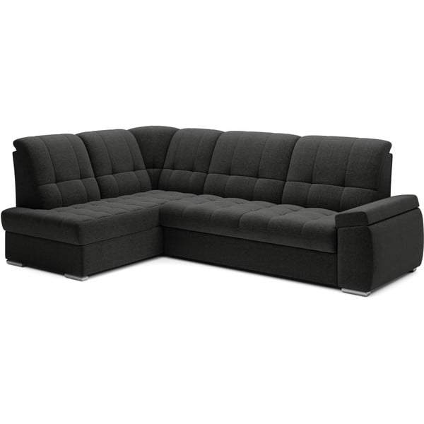 Tmavosivá rozkladacia/s úložným priestorom rohová pohovka (ľavý roh/do L) Sado – ELTAP-image-2