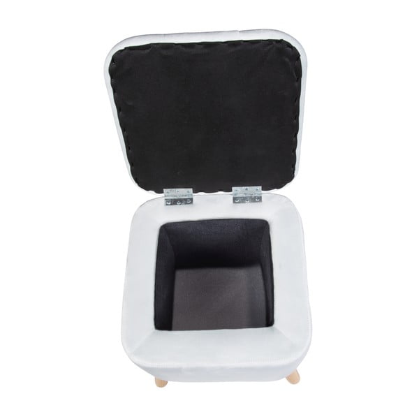 Svetlosivý zamatový taburet - Wenko-image-3