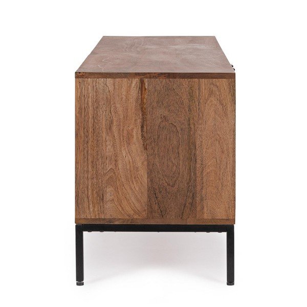 TV stolík z mangového dreva v prírodnej farbe 180x55x42 cm Kindia – Bizzotto-image-4