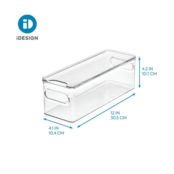 Transparentný úložný box s vekom iDesign The Home Edit, 31,1 x 10,8 cm-image-4