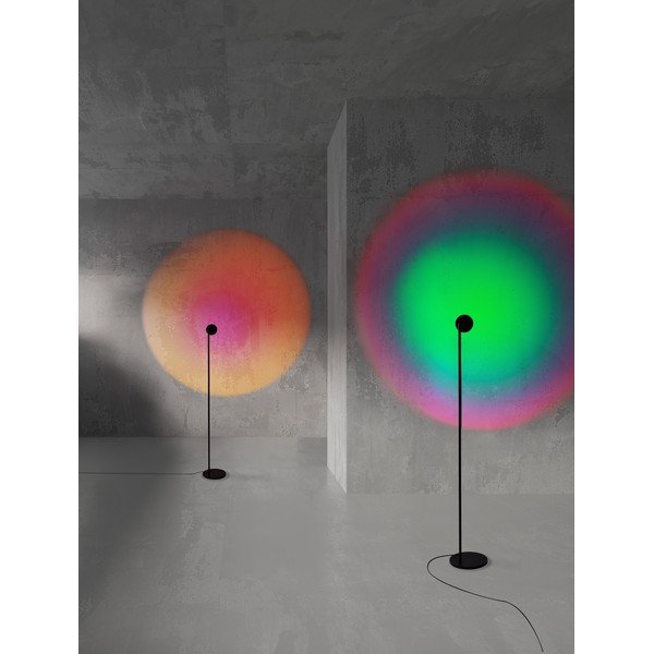 Matne čierna kovová LED stojacia lampa s ohýbateľnou konštrukciou/so stmievačom (výška  121 cm) Irida – Nova Luce-image-1