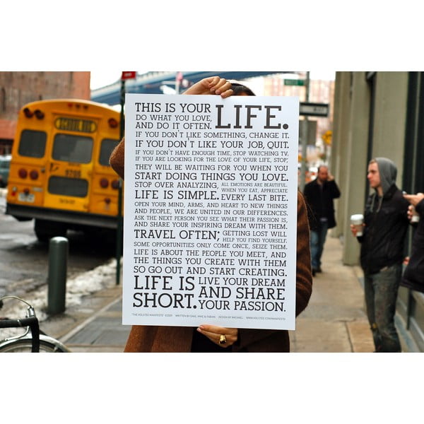 Plagát White Manifesto, 61x46 cm