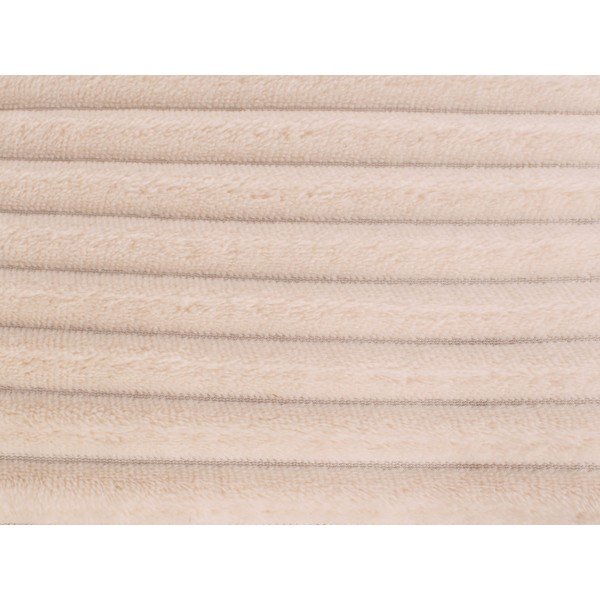 Krémovobiely zamatový pléd PT LIVING Ribbed, 150 x 200 cm-image-1