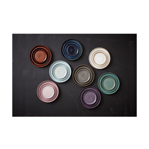 Čierny/modrý dezertný tanier z kameniny ø 21 cm Gastro Dark Blue/Black – Bitz-image-3