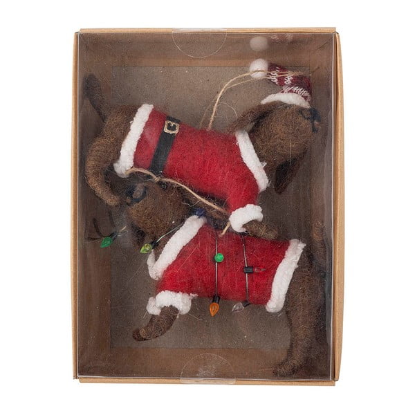 Vlnené vianočné ozdoby v súprave 2 ks 12 cm Monty – Bloomingville-image-3