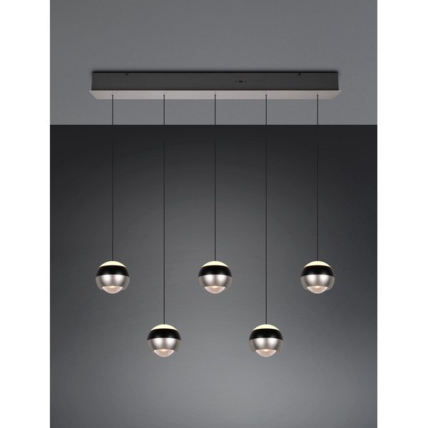 Čierne/v striebornej farbe LED závesné svietidlo Orbit – Trio Select-image-3