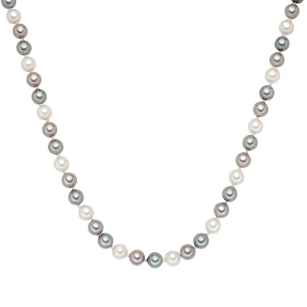 Náhrdelník so sivobielymi perlami ⌀ 8 mm Perldesse Muschel, dĺžka 42 cm
