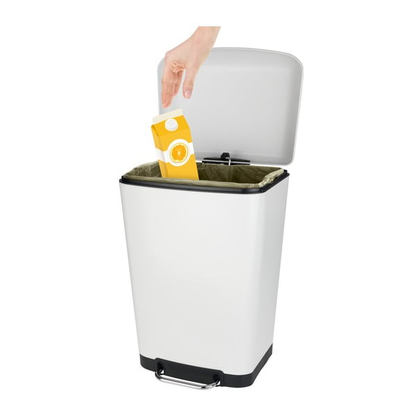 Biely pedálový odpadkový kôš Wenko, 30 l-image-2