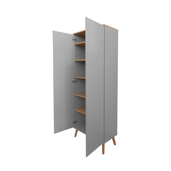 Sivá šatníková skriňa v dekore dubového dreva Tenzo Dot-image-4