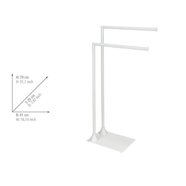 Biely oceľový stojan na uteráky Hella – Wenko-image-4