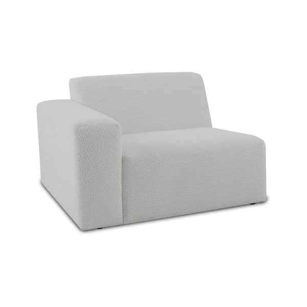 Biely modul pohovky z textílie buklé (ľavý roh) Roxy – Scandic-image-1