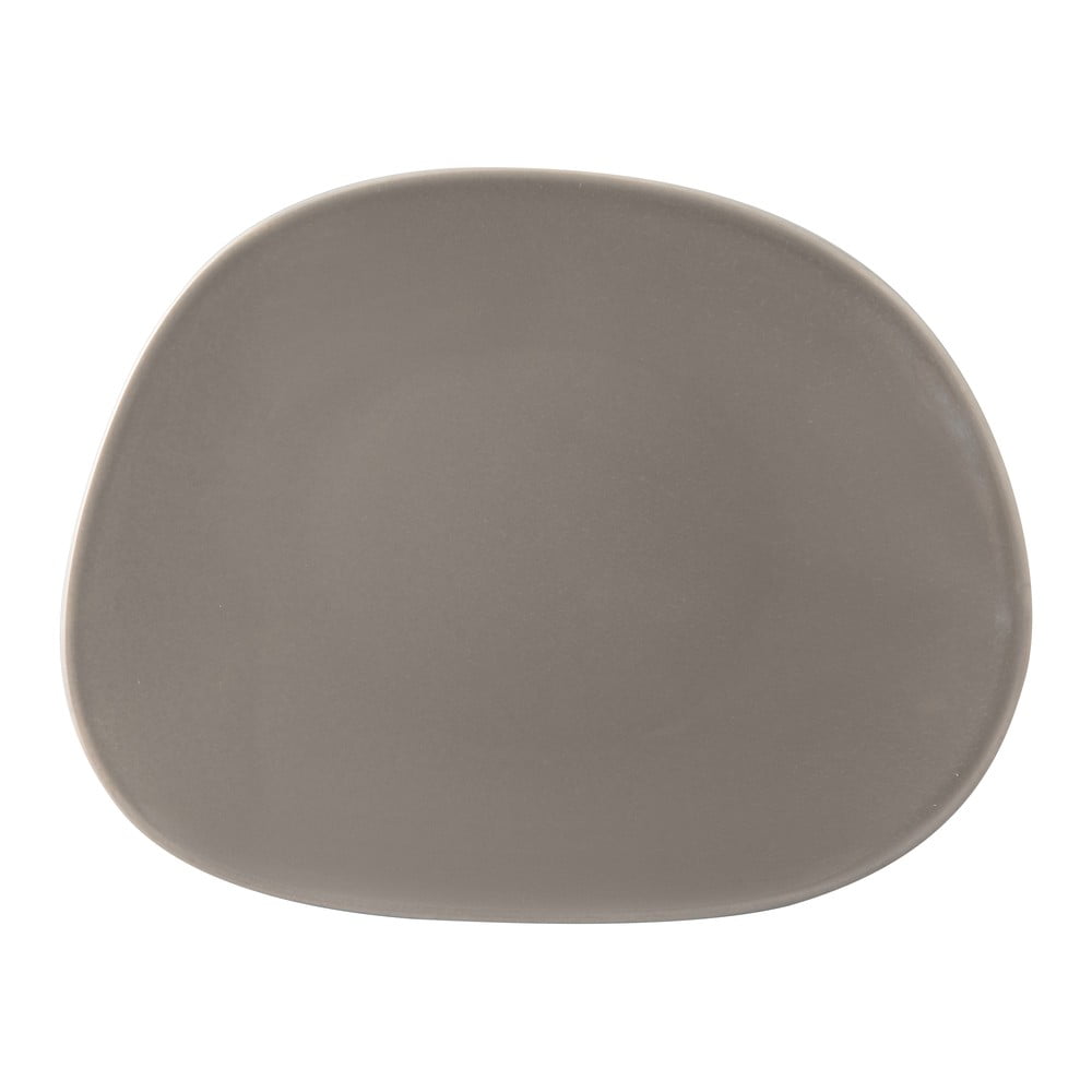 Sivý porcelánový dezertný tanier Villeroy & Boch Like Organic, 21 cm