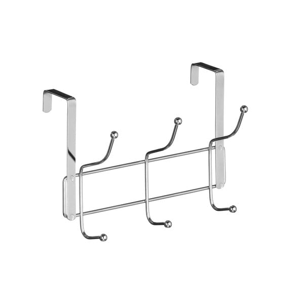 Kovový vešiak na dvere v striebornej farbe 11 cm Chrome – Premier Housewares