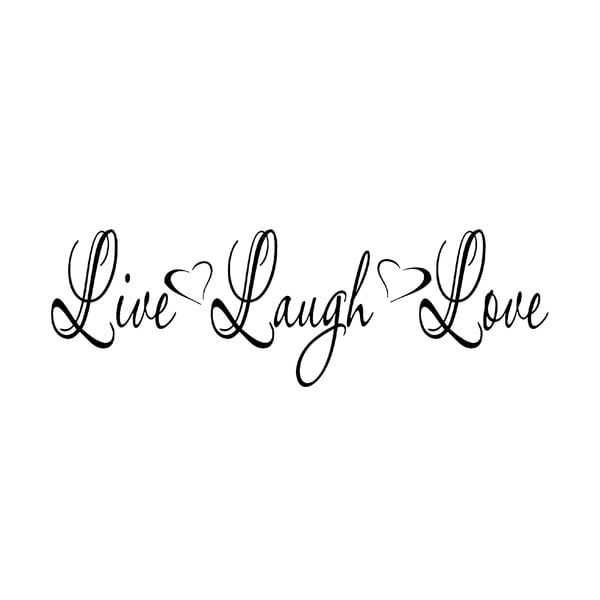 Vinylová samolepka na stenu Live Laugh Love, 92 × 29 cm