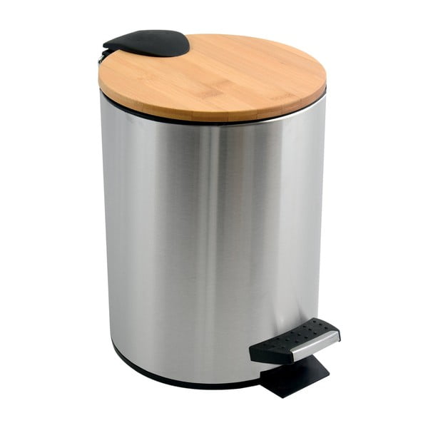 Nášľapný oceľový odpadkový kôš v matne striebornej farbe 3 l Adonis – Spirella