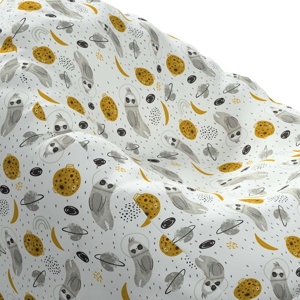 Sivý detský sedací vak Magic - Yellow Tipi-image-1