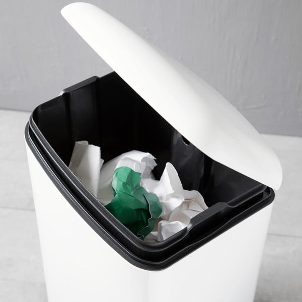 Biely kôš Steel Function Square Dustbin, 30 l-image-1